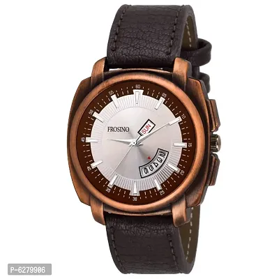 Frosino Brown strap Copper color case brown dial Analog watch for Boys and Men