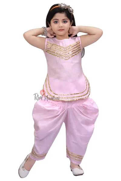 Diwali Special Girls Cotton Kurta Sets