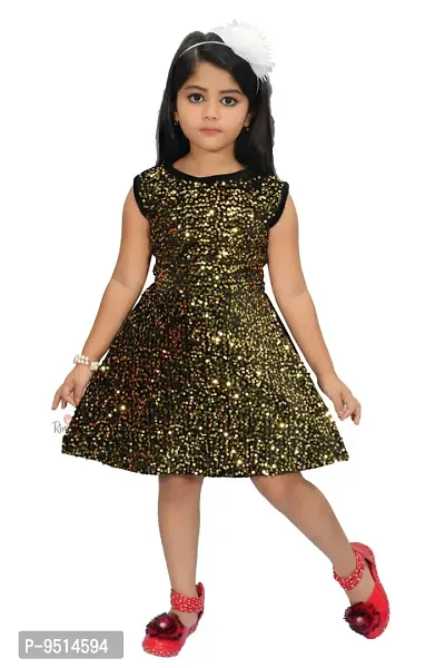 Stylish Fancy Cotton Blend Dresses For Kids Girls-thumb0