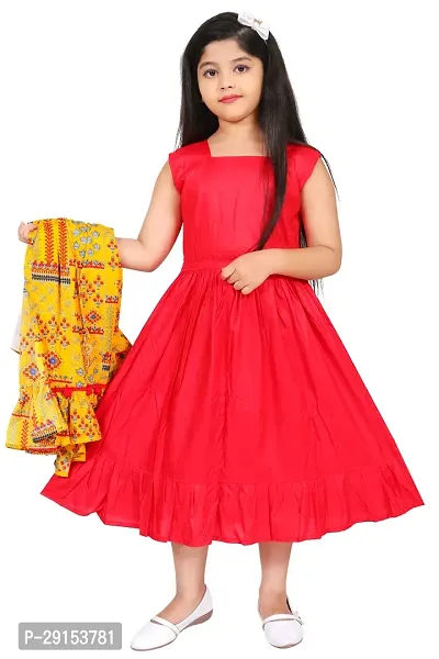 Alluring Yellow Georgette Self Pattern Kurta For Girls-thumb4