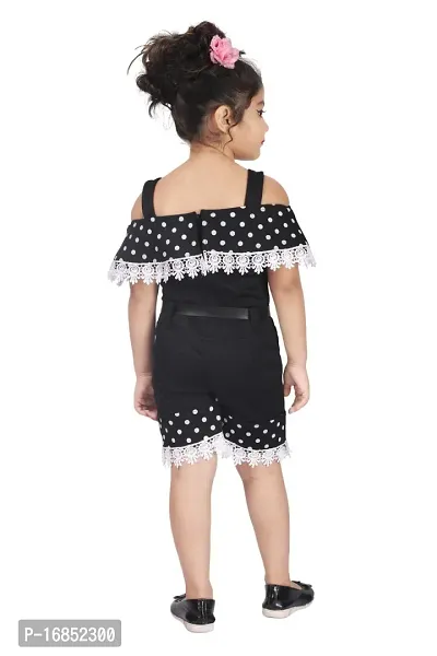 Elegant Black Georgette Self Pattern Dress For Girls-thumb2