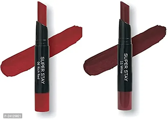 Beautification Super Stay Lipsticks Combo of 2 - Shade 06  Shade 11