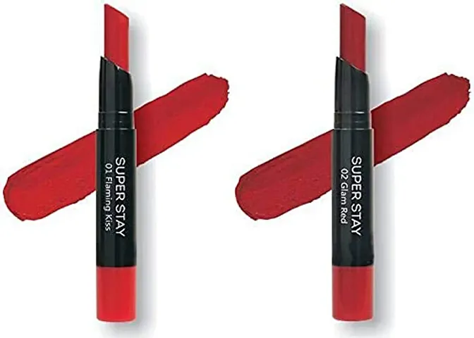 Beautification Super Stay Lipsticks Combo of 2 - Shade 01  Shade 02