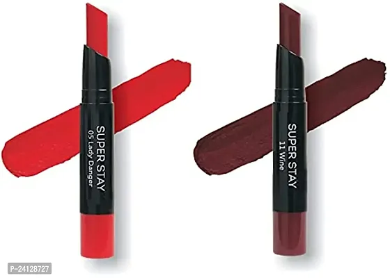 Beautification Super Stay Lipsticks Combo of 2 - Shade 05  Shade 11