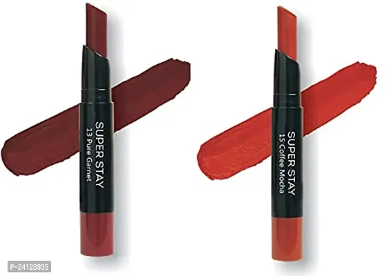 Beautification Super Stay Lipsticks Combo of 2 - Shade 13  Shade 15