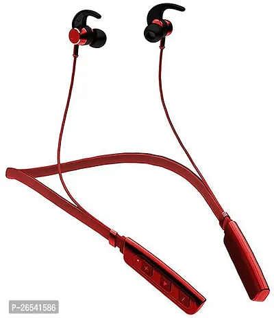 Stylish Red In-ear Bluetooth Wireless Headphones With Microphone-thumb0