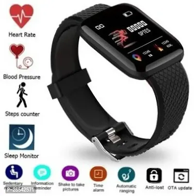 WeRock ID116 Sport Smart Watch Fitness Tracker Intelligent Bracelet Touchscreen W58 Smartwatch Black Strap Free size-thumb0