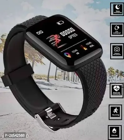 WeRock ID116 Sport Smart Watch Fitness Tracker Intelligent Bracelet Touchscreen W129 Smartwatch Black Strap Free size-thumb0