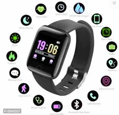 WeRock ID116 Sport Smart Watch Fitness Tracker Intelligent Bracelet Touchscreen W211 Smartwatch Black Strap Free size-thumb0