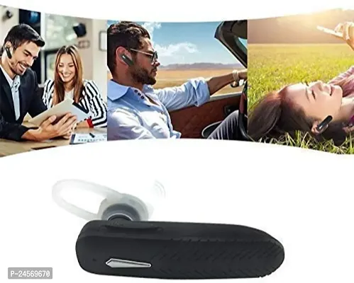 K1 Single Ear Wireless Earbuds Bluetooth Headset with mic W167 Bluetooth Headset (Black, True Wireless)-thumb0