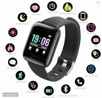 WeRock ID116 Sport Smart Watch Fitness Tracker Intelligent Bracelet Touchscreen W23 Smartwatch Black Strap Free size-thumb0