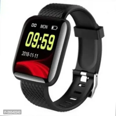 WeRock ID116 Sport Smart Watch Fitness Tracker Intelligent Bracelet Touchscreen W170 Smartwatch Black Strap Free size-thumb0