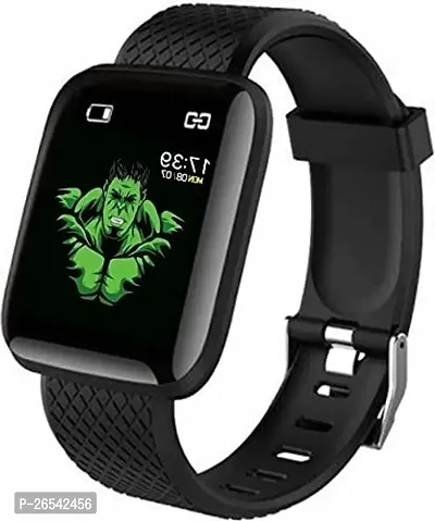 WeRock ID116 Sport Smart Watch Fitness Tracker Intelligent Bracelet Touchscreen W152 Smartwatch Black Strap Free size