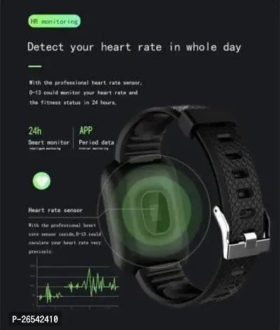 WeRock ID116 Sport Smart Watch Fitness Tracker Intelligent Bracelet Touchscreen W167 Smartwatch Black Strap Free size-thumb0