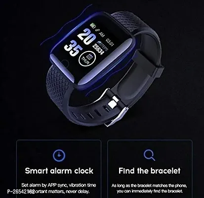 WeRock ID116 Sport Smart Watch Fitness Tracker Intelligent Bracelet Touchscreen W74 Smartwatch Black Strap Free size-thumb0