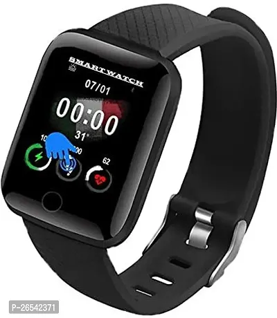 WeRock ID116 Sport Smart Watch Fitness Tracker Intelligent Bracelet Touchscreen W27 Smartwatch Black Strap Free size