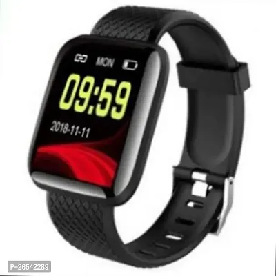 WeRock ID116 Sport Smart Watch Fitness Tracker Intelligent Bracelet Touchscreen W137 Smartwatch Black Strap Free size-thumb0