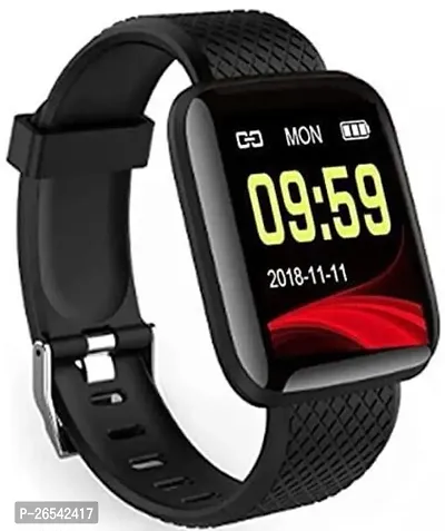 WeRock ID116 Sport Smart Watch Fitness Tracker Intelligent Bracelet Touchscreen W134 Smartwatch Black Strap Free size-thumb0