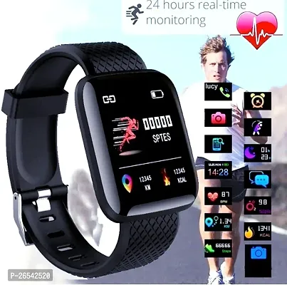 WeRock ID116 Sport Smart Watch Fitness Tracker Intelligent Bracelet Touchscreen W200 Smartwatch Black Strap Free size-thumb0