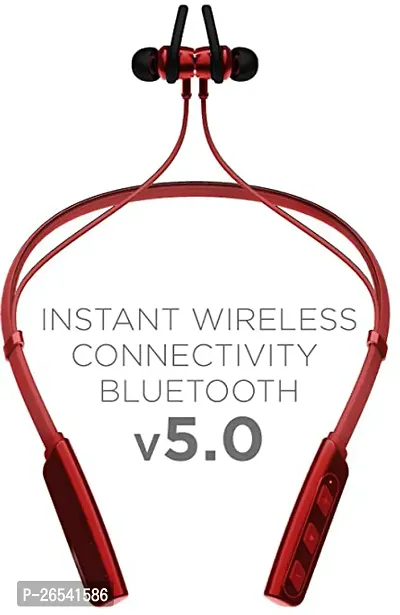 Stylish Red In-ear Bluetooth Wireless Headphones With Microphone-thumb3