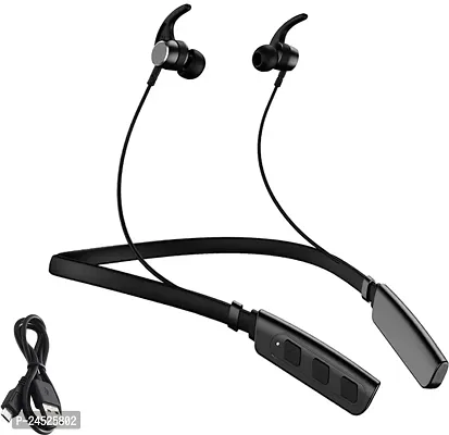 WeRock B235 Wireless Neckband with Mic Powerful Stereo Sound Quality BT Headset W23 Bluetooth Headset (Black, In the Ear)