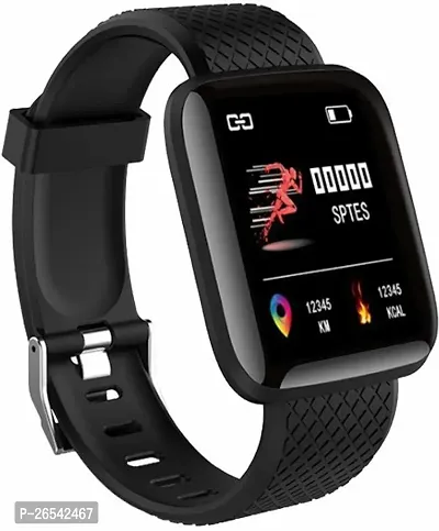 WeRock ID116 Sport Smart Watch Fitness Tracker Intelligent Bracelet Touchscreen W199 Smartwatch Black Strap Free size-thumb0