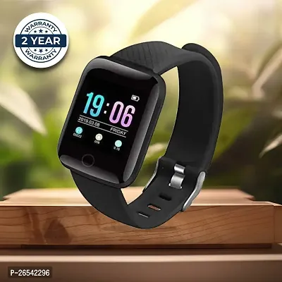 WeRock ID116 Sport Smart Watch Fitness Tracker Intelligent Bracelet Touchscreen W173 Smartwatch Black Strap Free size