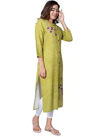 NIYANI Women's Rayon Multicolor Floral Embroidered Kurti-thumb2