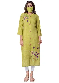 NIYANI Women's Rayon Multicolor Floral Embroidered Kurti-thumb4