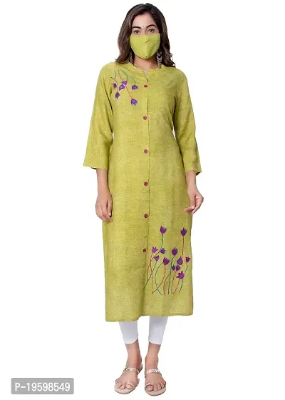 NIYANI Women's Rayon Multicolor Floral Embroidered Kurti-thumb5