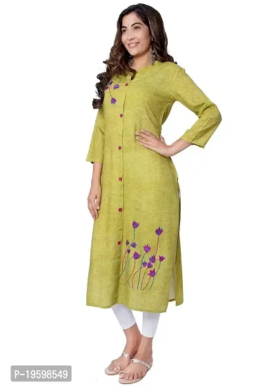 NIYANI Women's Rayon Multicolor Floral Embroidered Kurti-thumb2