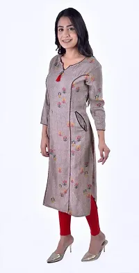 NIYANI Rayon Floral Printed Kurti with Pockets-thumb1