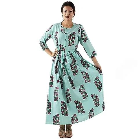 Stylish Cotton Anarkali Floral Printed Kurta