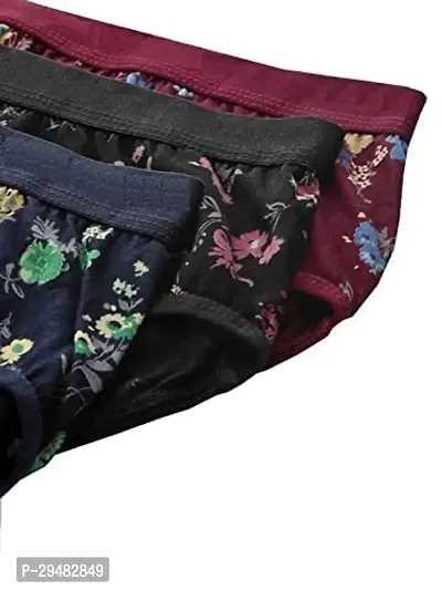 Trendy Multicoloured Cotton Blend Printed Hipster Panty For Women Pack Of 3-thumb2