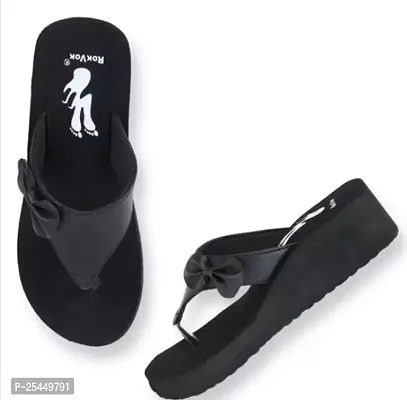 Elegant Black EVA Slippers For Women