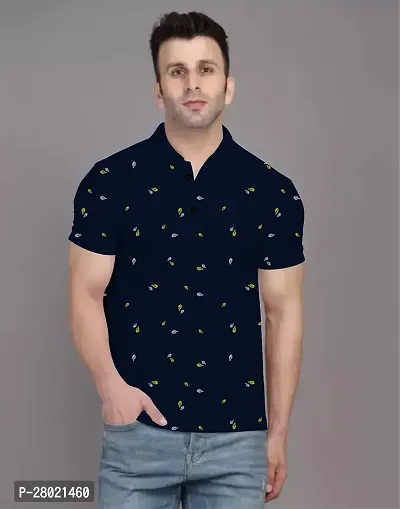 Elegant Cotton Blend Printed Polos For Men