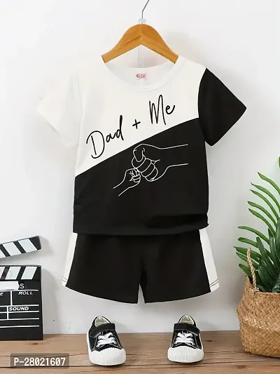 Fabulous Cotton Blend Printed T-Shirts with Shorts For Boys