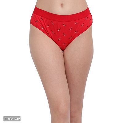 Multicoloured Cotton Printed Briefs For Women-thumb2