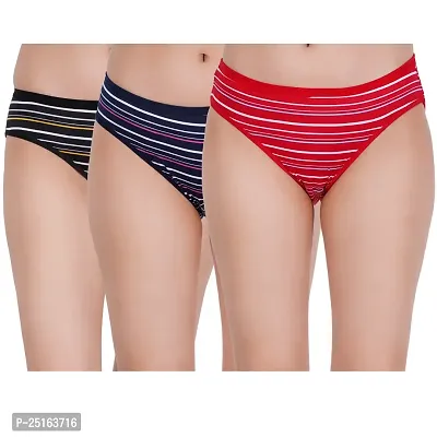 SIlk Panty/Cotton Panties Combo Pack 3 ( Black Blue Red )