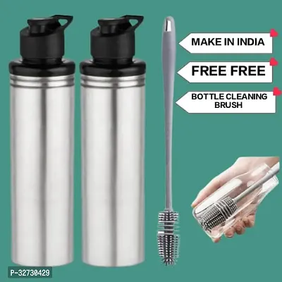 Stainless Steel Water Bottle 900ml Pack of 2-thumb0