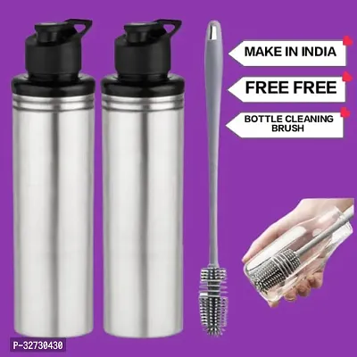 Stainless Steel Water Bottle 900ml Pack of 2-thumb0