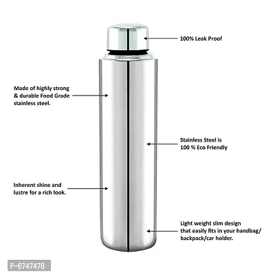 Stainless steel water bottle 1000ml approxe,water bottle,steel bottle,gym,sipper,school,office,water bottle 1000ml.(Organ).Pack of 1-thumb2
