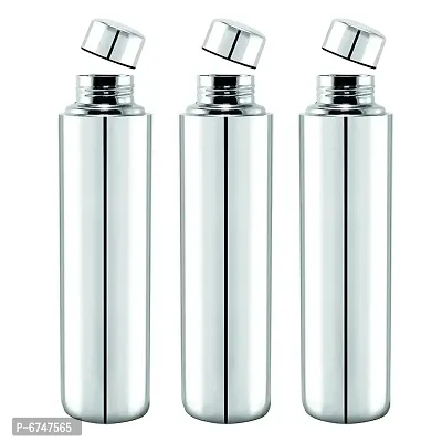 Stainless steel water bottle 1000ml approxe,water bottle,steel bottle,gym,sipper,school,office,water bottle 900ml.(Organ).Pack of 3-thumb1