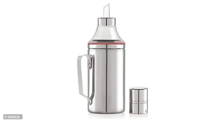 Stainless Steel Oil Dispenser Bottle | Oil Pourer | Oil Bottle | Leak Proof Oil Dispenser Bottle with Handle for Home and Kitchen Use, 1000 ML Pack of 1-thumb0