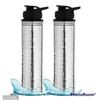 Stainless steel water bottle 1000ml approxe,water bottle,steel bottle,gym,sipper,school,office,water bottle 900ml.(New Sports).Pack of 2