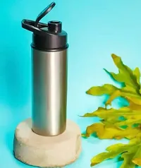 (( SPORTS 500 ML )) Stainless Steel Sports. Water Bottles | College bottle| Single Wall BPA Free  Leak Proof Cap and Steel Bottle 500 ml, Pack of 2-thumb1