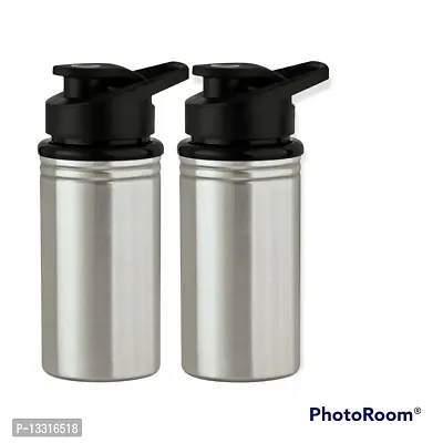 Sports 500 Ml Stainless Steel Sports Water Bottles College Bottle Single Wall Bpa Free Leak Proof Cap And Steel Bottle 500 Ml Pack Of 2