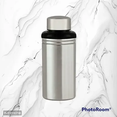 (( DHOOM 500 ML )) Stainless Steel Sports Water Bottles | College bottle| Single Wall BPA Free  Leak Proof Cap and Steel Bottle 500 ml, Pack of 1