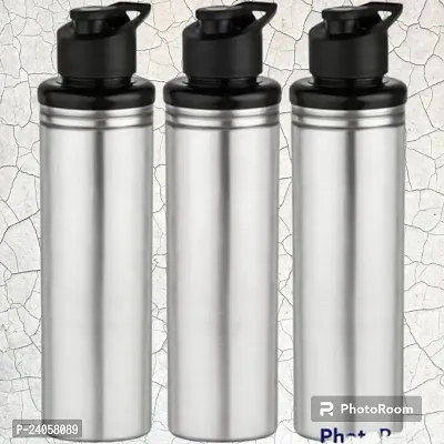 (SPORTS-3P) Stainless Steel Water Bottle 900ml (Approx), Stainless Steel Bottle silver, Steel fridge Bottle ,Steel Sports Bottle,Steel Bottle, Gym,Office,Water Bottle 900ml. Pack of 3
