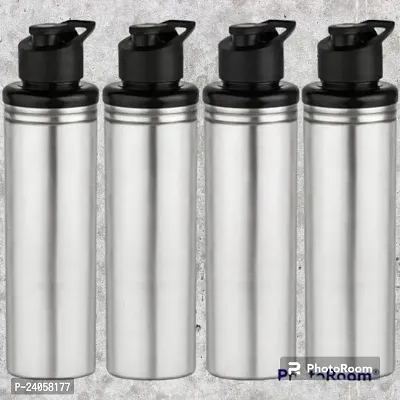 (SPORTS-4P) Stainless Steel Water Bottle 900ml (Approx), Stainless Steel Bottle silver, Steel fridge Bottle ,Steel Sports Bottle,Steel Bottle, Gym,Office,Water Bottle 900ml. Pack of 4